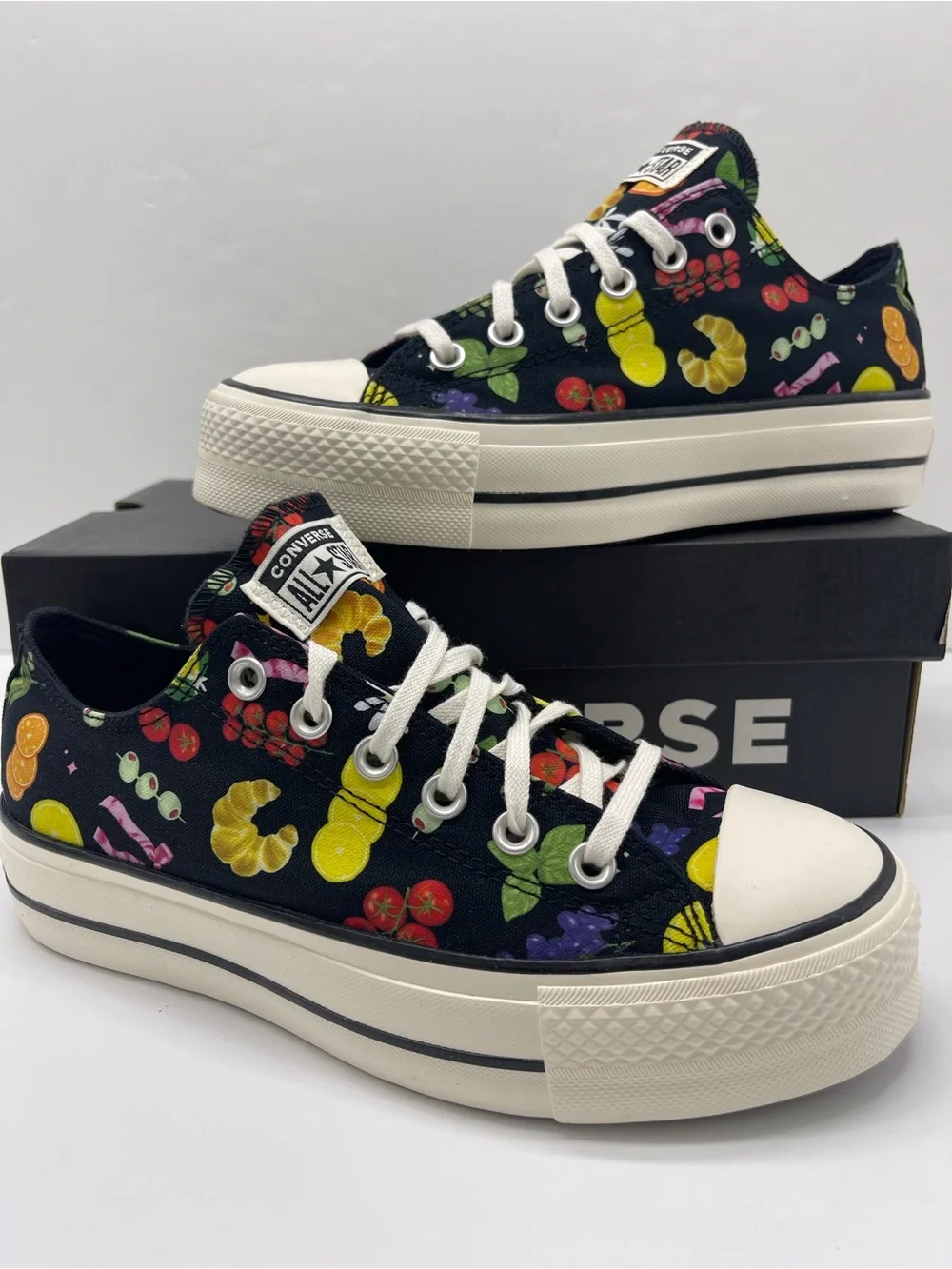 Converse A16112C CTAS LIFT OX BLACK/EGRET/BLACK Platform Sneakers - Picture 10 of 16